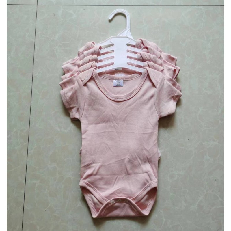 Organic Baby Bodysuit Manufacturer - 5-Piece Natural Dyed Short Sleeve Romper Set