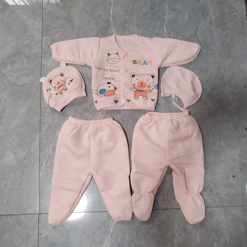 Baby Outfits Factory - 0-12 Months Cotton Winter Clothes Pants Gifts Layette Set