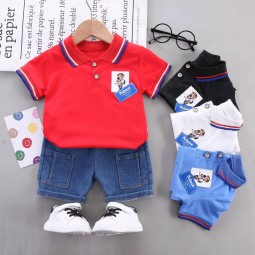 Toddler Boys Clothes Supplier - 1-4T Summer Outfits Short Sleeve T-Shirt and Shorts