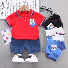 Toddler Boys Clothes Supplier - 1-4T Summer Outfits Short Sleeve T-Shirt and Shorts
