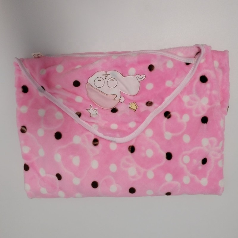 Baby Fleece Blanket Manufacturer - Hooded Wrapper All Season Soft Blanket 0-6 Months