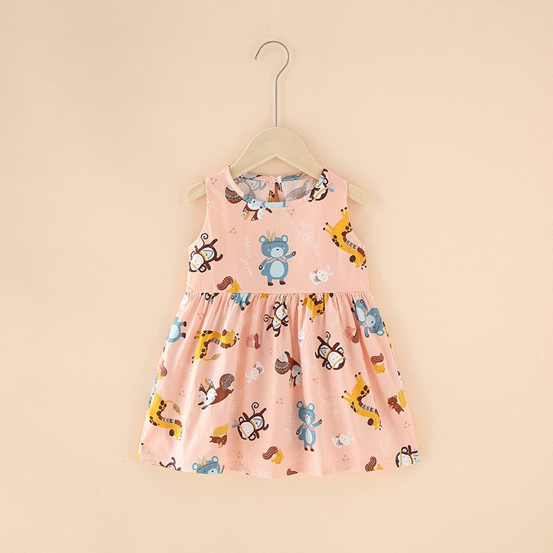 Cotton Baby Dresses Supplier - Sleeveless Girls Summer Dress Flare Soft Toddler