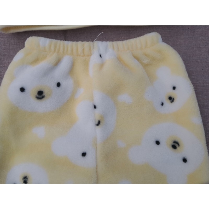 Baby Winter Clothes Manufacturer - Solid Color Flannel Cotton Newborn Babi Clothes Set