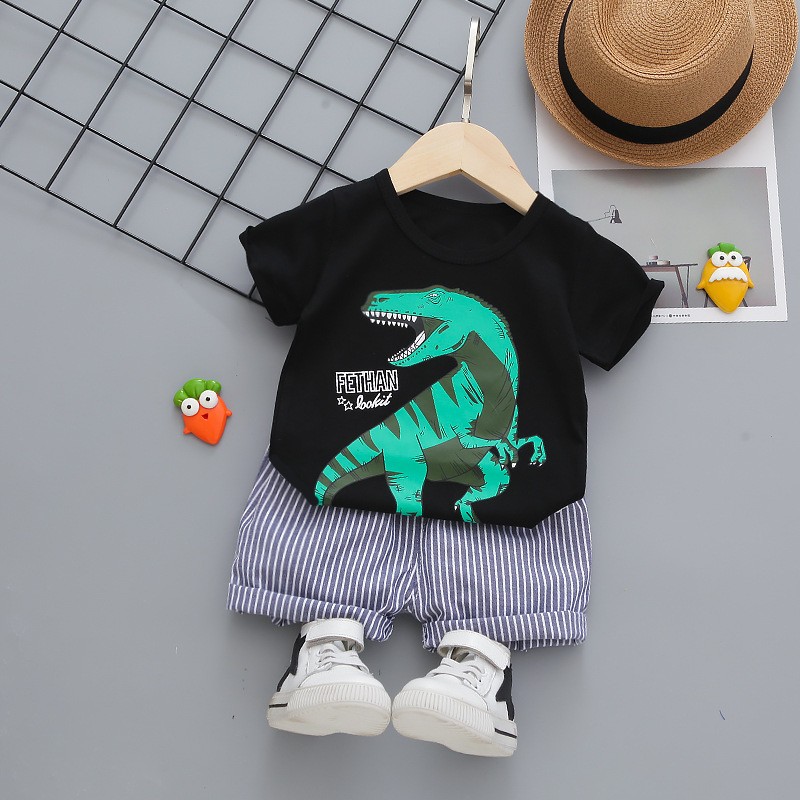 Toddler Boys Shorts Supplier - 2 Piece Kids Summer T-Shirt and Shorts Baby Clothing