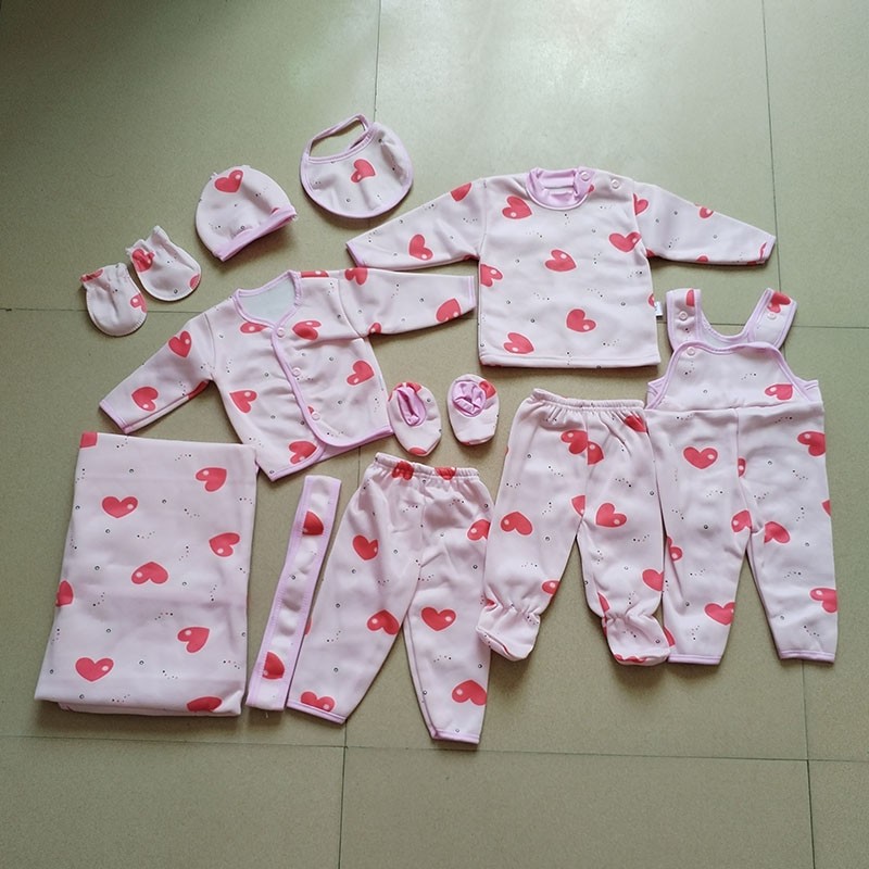 Newborn Layette Set Manufacturer - 11 Piece Girl Clothes Bodysuits Pants Essentials