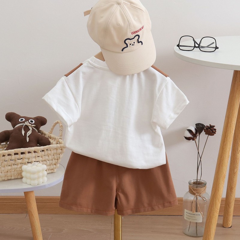 Toddler Boys Clothes Manufacturer - 2 Pieces Cartoon Short-Sleeve Cotton T-Shirts Tees