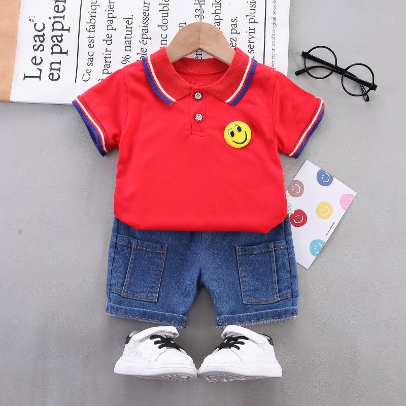 Children Clothing Supplier - Short Sleeve T-shirt Shorts Kids Clothes 2022 Summer Suits