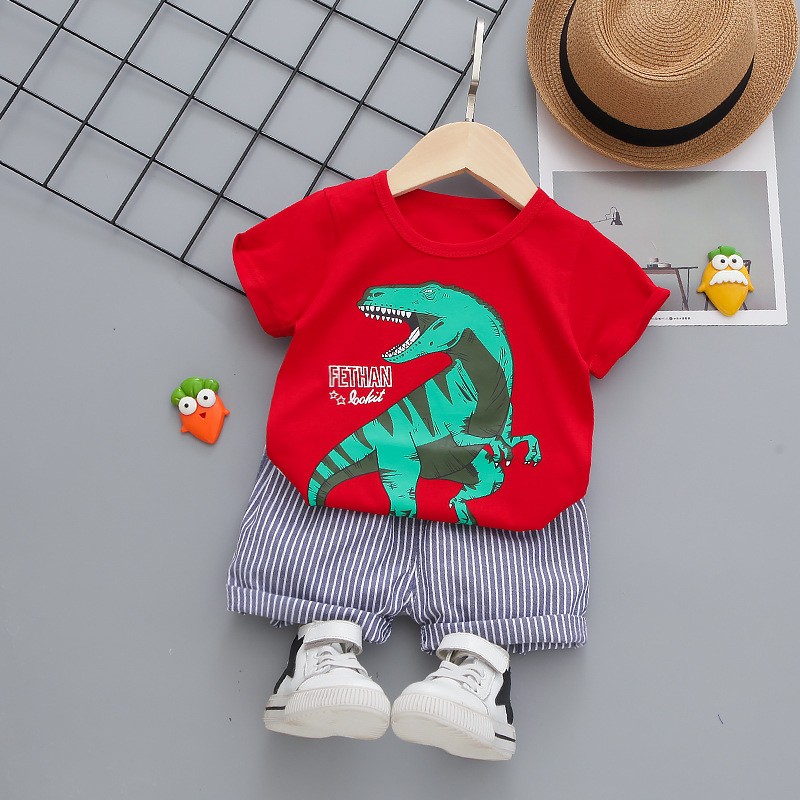 Toddler Boys Shorts Supplier - 2 Piece Kids Summer T-Shirt and Shorts Baby Clothing