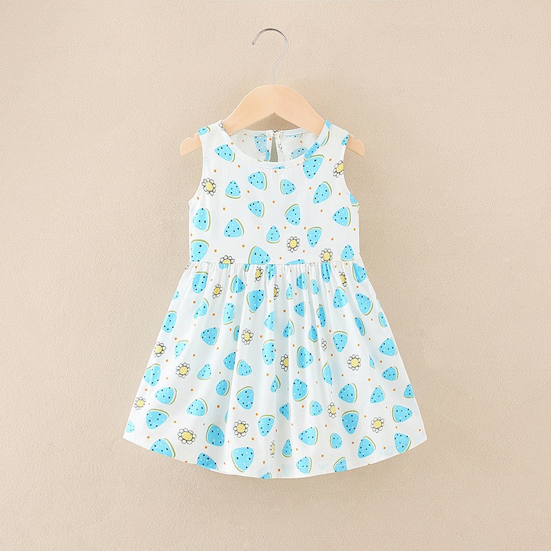 Baby Girls Dress Manufacturer - Simple Joys Sleeveless Cartoon Little Girl Dress