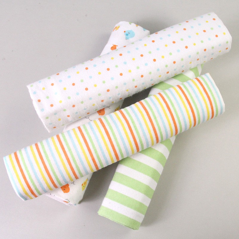Muslin Swaddle Blankets Factory - 4 Pack Organic Cotton Flannel Receiving Blanket Set
