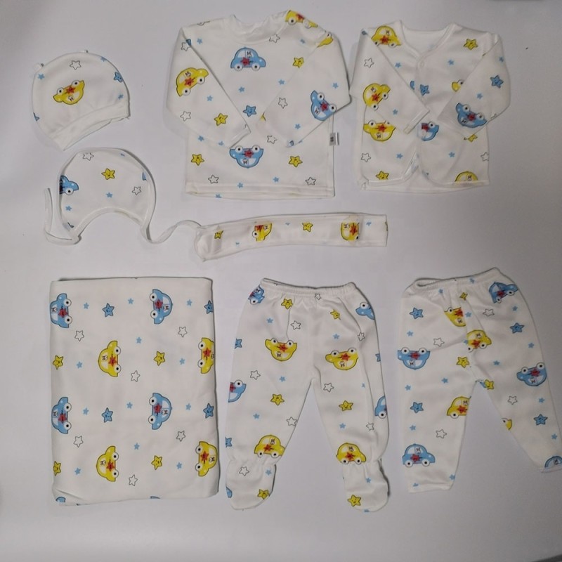 Baby Boy Clothes Supplier - 8-Piece Long Sleeve Romper Pants+Hat+Bibs Fall Winter