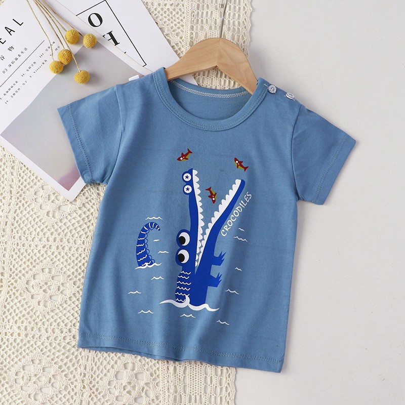 Baby T-Shirts Manufacturer - Short-Sleeved Cartoon Girl T Shirt Crew Neck 100 Cotton