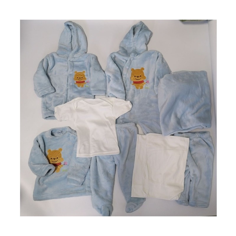 Newborn Layette Set Factory - 8 Pieces Gender Neutral Winter Clothes Flannel 0-6 Month