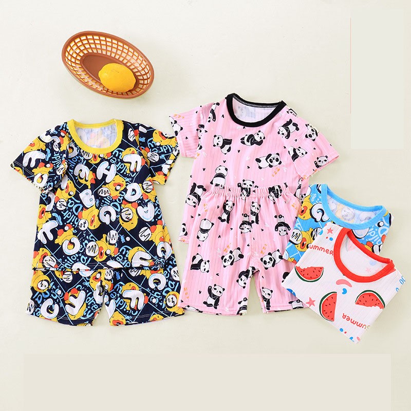 Toddler Clothes Factory - 1-6 Years Summer Cotton Outfits Shirt Short Sets Two Piece