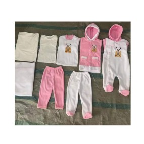 Toddler Baby Clothes Factory - 8 Piece Polar Fleece Long Sleeve Plush Pullover Set