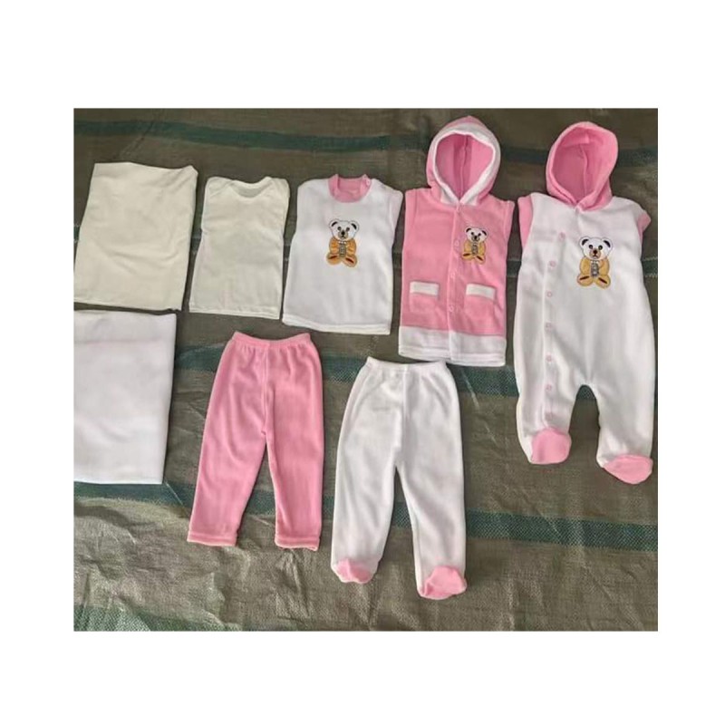 Toddler Baby Clothes Factory - 8 Piece Polar Fleece Long Sleeve Plush Pullover Set