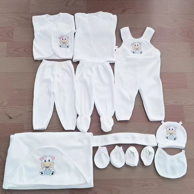 Baby Layette Gift Set Factory - 11-Piece Boy Girl Clothes Bodysuits Pants Accessories