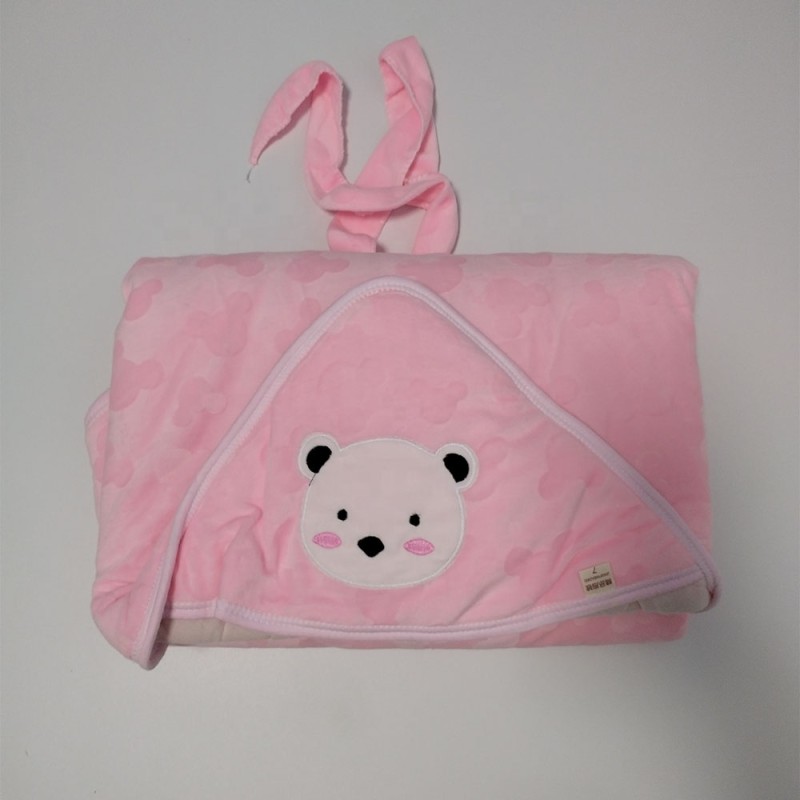 Cute Baby Items Manufacturer - Newborn Plush Nursery Swaddle Blankets Hooded Blankets