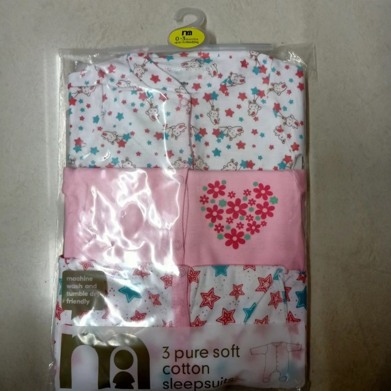 Baby Girls Romper Manufacturer - 100% Cotton One Piece Coverall Footie Bamboo Pajamas