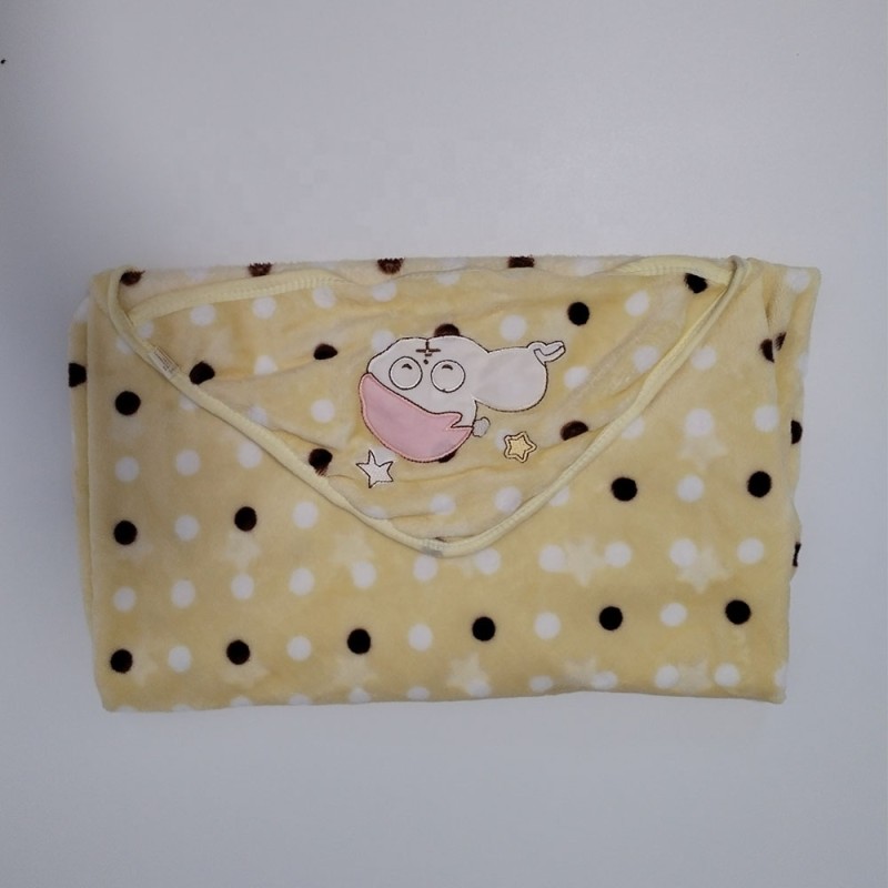 Baby Fleece Blanket Manufacturer - Hooded Wrapper All Season Soft Blanket 0-6 Months