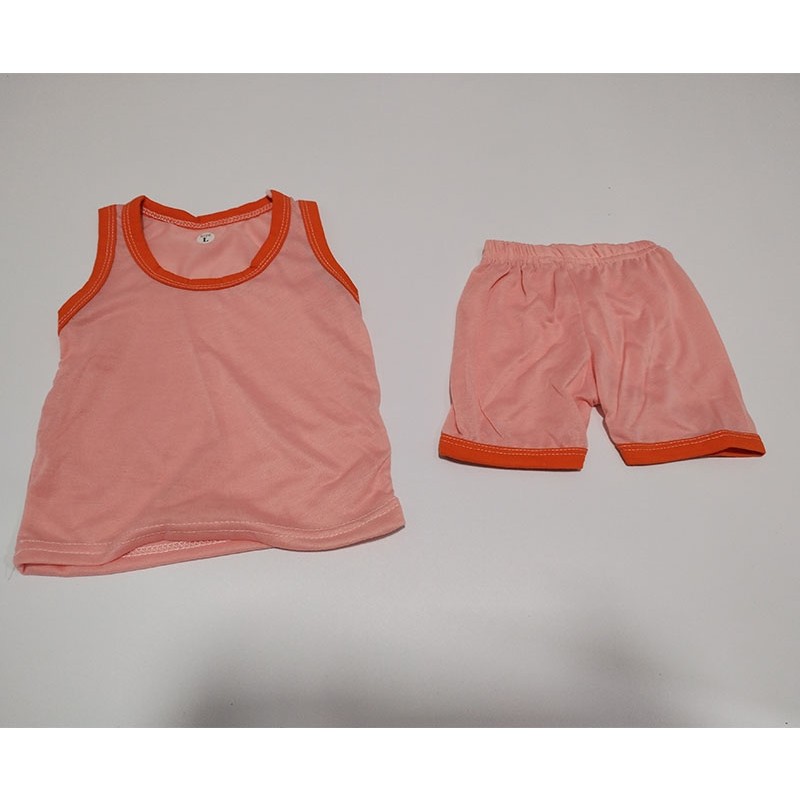 Baby Clothes Set Manufacturer - 2-Piece Summer Sleeveless Tops Shorts Unisex Outfits