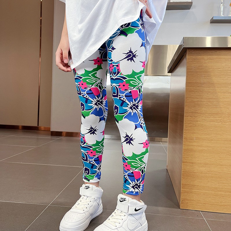 Young Girls Leggings Supplier - Multipack Soft Comfortable Pants Athletic Printed