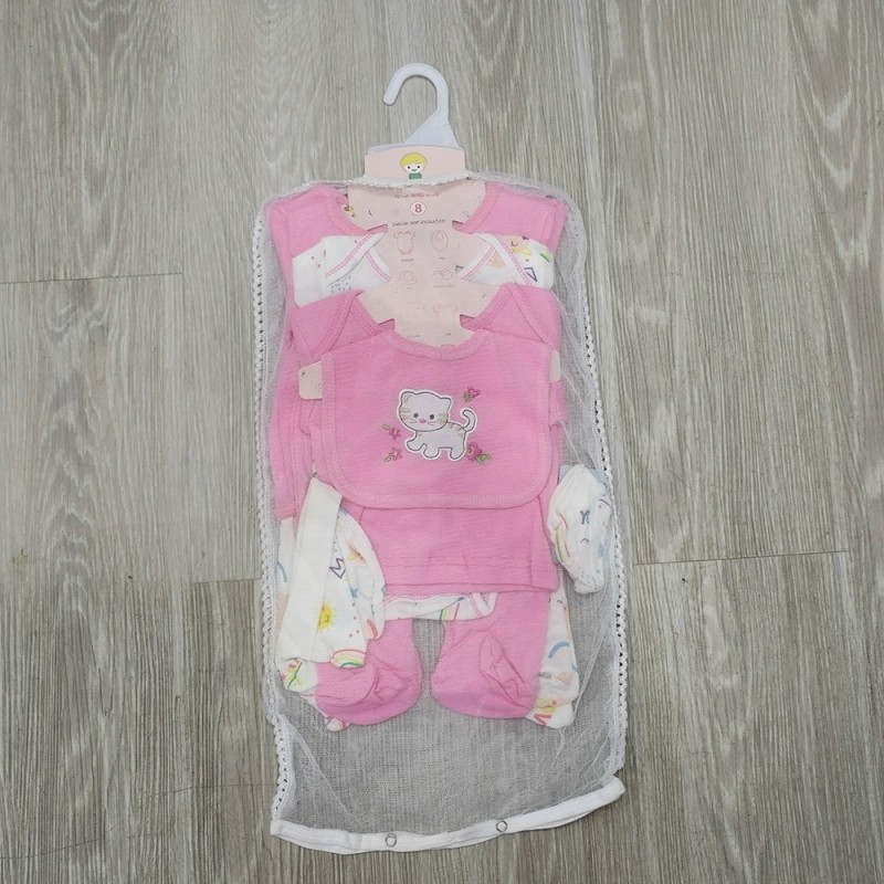 Baby Clothes Set Factory - 8-Piece Romper Outfits with Hanger Infant Clothing