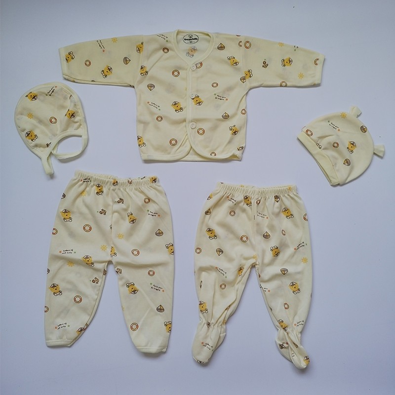 Baby Clothing Set Supplier - 5-Piece Layette Infant Gift Set 0-6 Month Gift Box