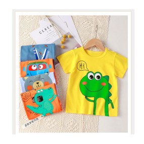 Baby T-Shirts Manufacturer - Short-Sleeved Cartoon Girl T Shirt Crew Neck 100 Cotton