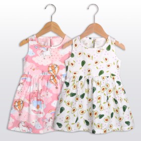 Cotton Baby Dresses Supplier - Sleeveless Girls Summer Dress Flare Soft Toddler