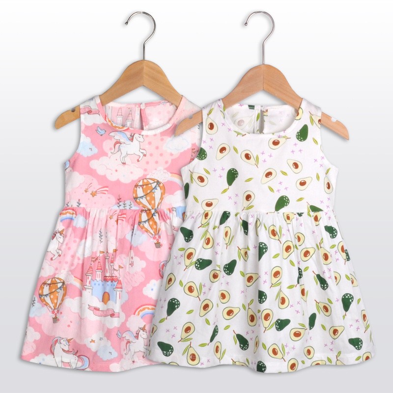 Cotton Baby Dresses Supplier - Sleeveless Girls Summer Dress Flare Soft Toddler