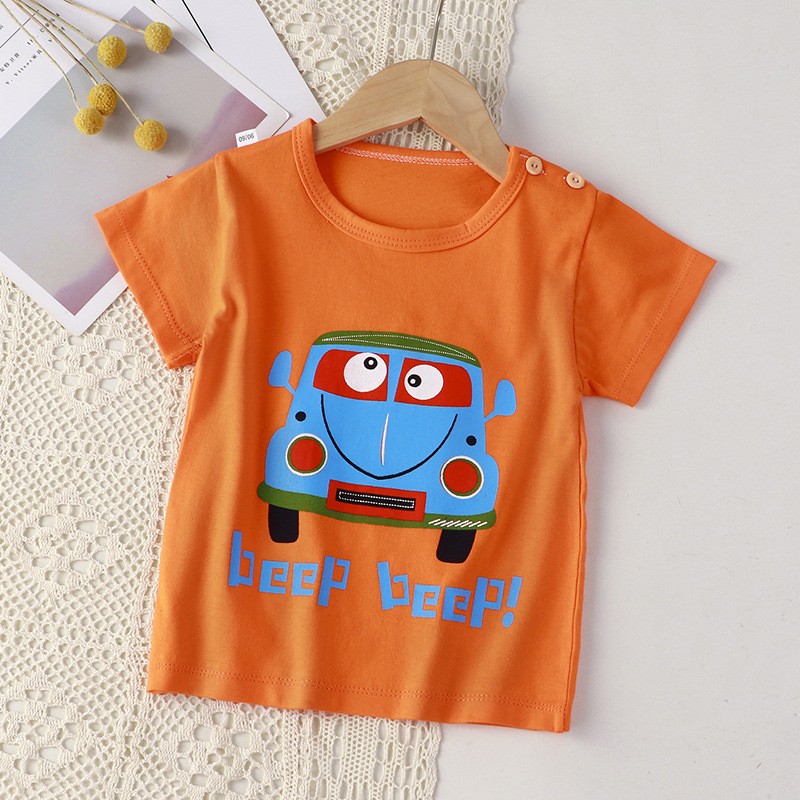 Baby T-Shirts Manufacturer - Short-Sleeved Cartoon Girl T Shirt Crew Neck 100 Cotton