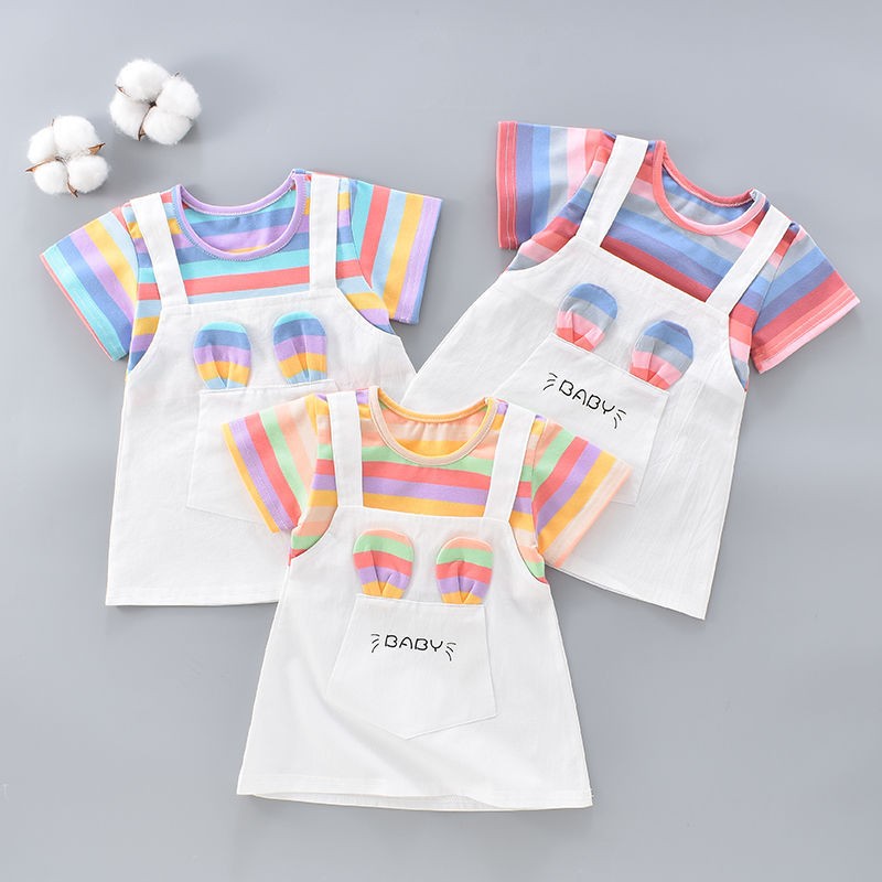Little Girls Dress Manufacturer - T Shirt Dress Spring Summer Cotton Short Sleeve
