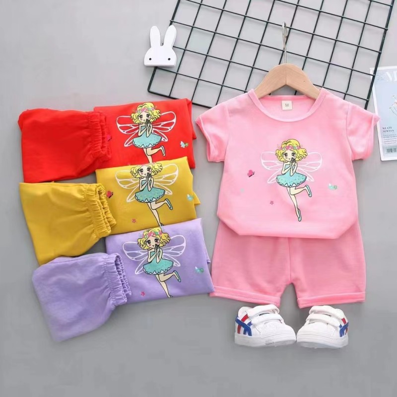 Toddler Kids Two Piece Factory - Summer Sets Baby Girl Styles T-Shirt Tops Shorts