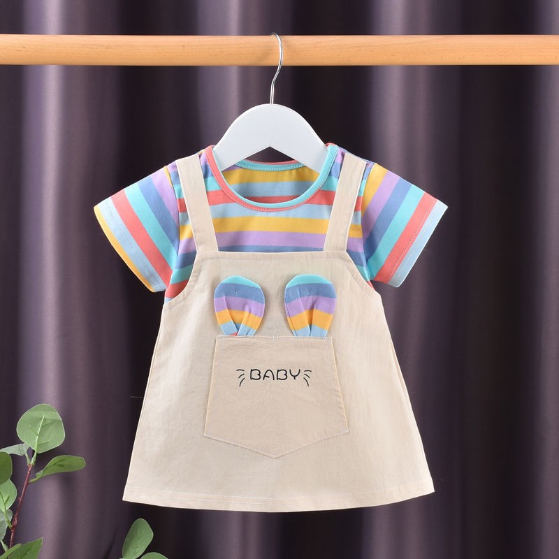 Little Girls Dress Manufacturer - T Shirt Dress Spring Summer Cotton Short Sleeve