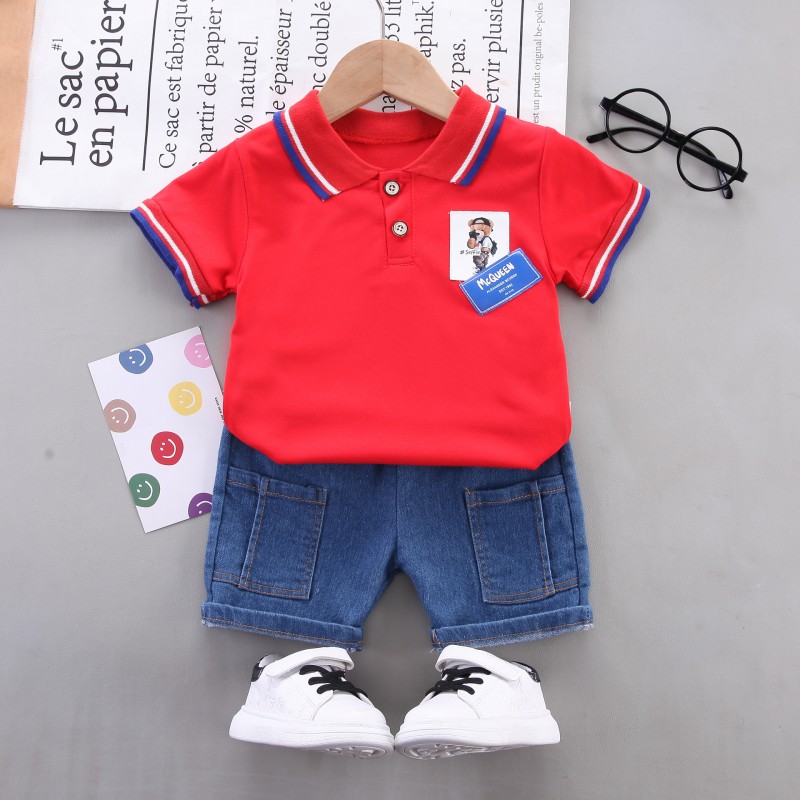 Toddler Boys Clothes Supplier - 1-4T Summer Outfits Short Sleeve T-Shirt and Shorts