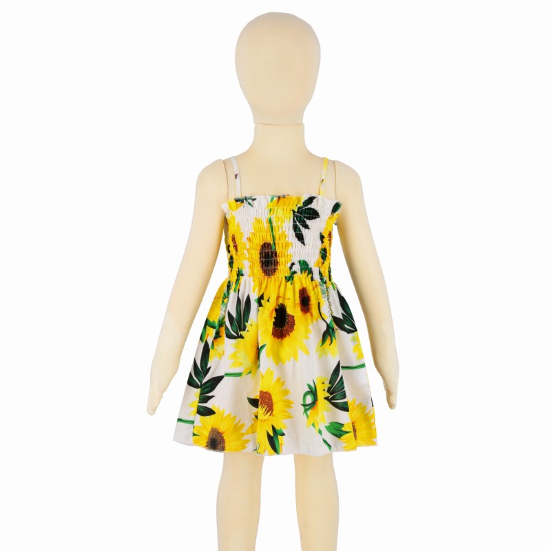 Girls Summer Dress Supplier - Halter Neck Cold Shoulder Sleeveless Casual Sundress