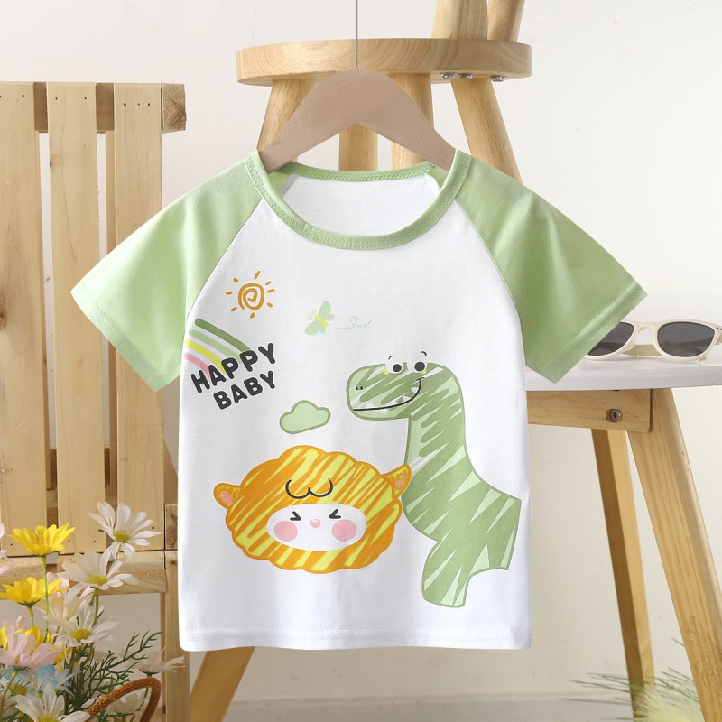 Summer Tops Manufacturer - 6m-6 Years Fashionable Short Sleeve T-Shirt Assorted Colors