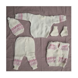 Baby Sweater Set Factory - Knit Cardigan Beanie Gift Crochet Set Winter Clothes Set