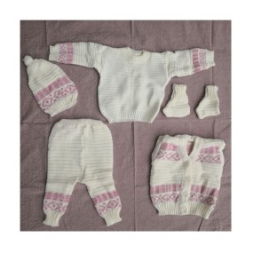 Baby Sweater Set Factory - Knit Cardigan Beanie Gift Crochet Set Winter Clothes Set