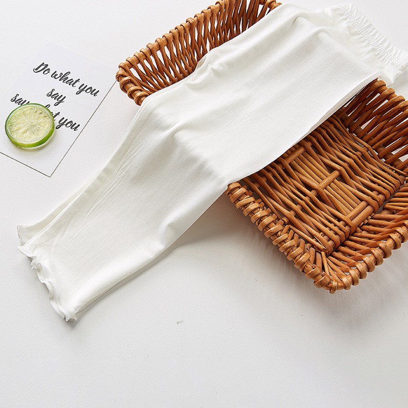 Cotton Knit Pants Manufacturer - Full-Length 2-10 Years Tagless Solid Color Stretchy