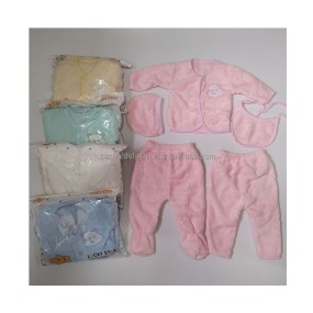 Newborn Clothes Factory - 5PCS 0-6M Flannel Clothes Casual Winter Tops Hat Pants