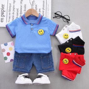 Children Clothing Supplier - Short Sleeve T-shirt Shorts Kids Clothes 2022 Summer Suits