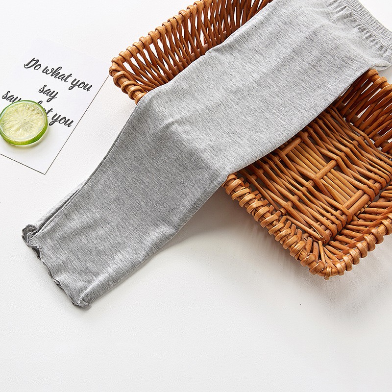 Cotton Knit Pants Manufacturer - Full-Length 2-10 Years Tagless Solid Color Stretchy