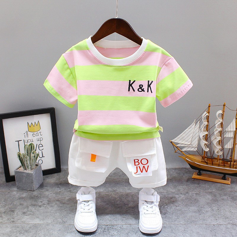 Toddler Boy Clothes Supplier - New Design 2T 2 Piece Set Cute Polo Shirt Children