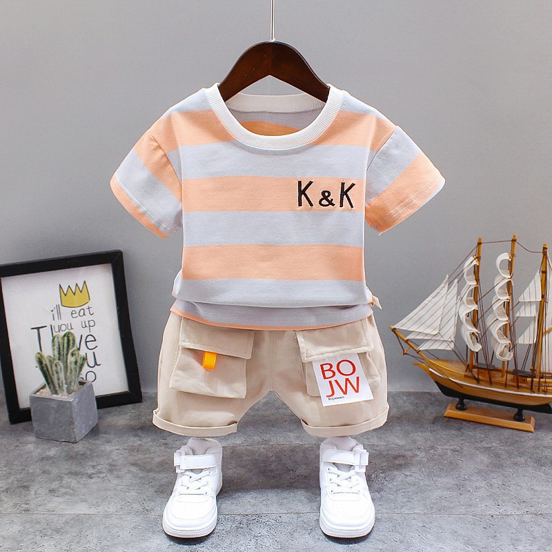 Toddler Boy Clothes Supplier - New Design 2T 2 Piece Set Cute Polo Shirt Children