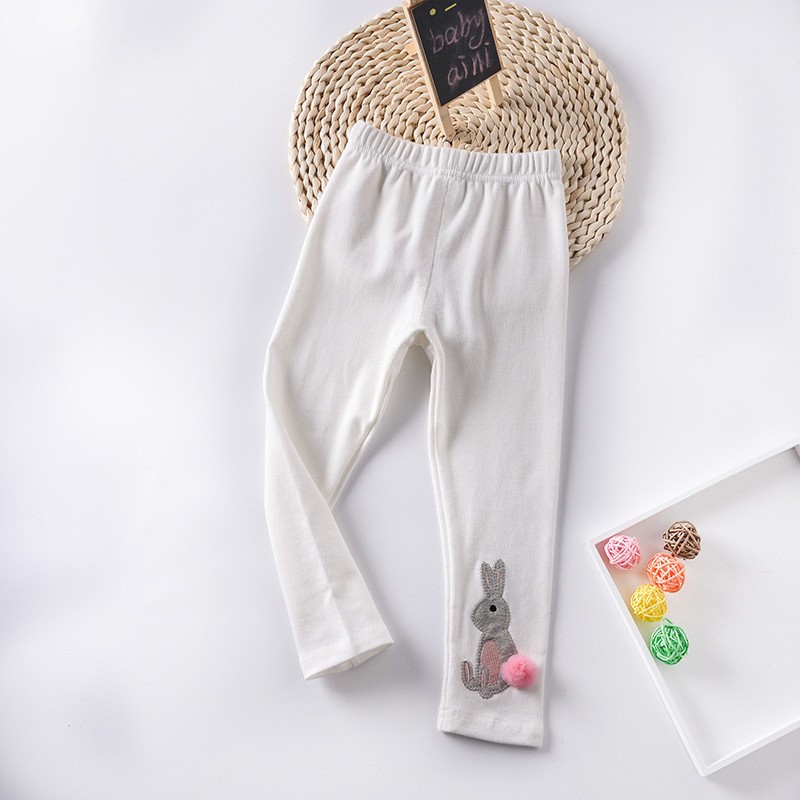 Girls Leggings Manufacturer - 2-6T Ankle Length Cotton Leggings Solid Design School