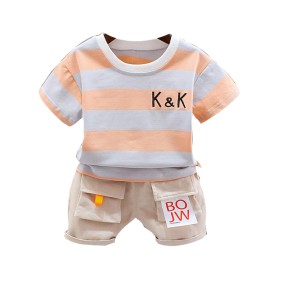 Toddler Boy Clothes Supplier - New Design 2T 2 Piece Set Cute Polo Shirt Children