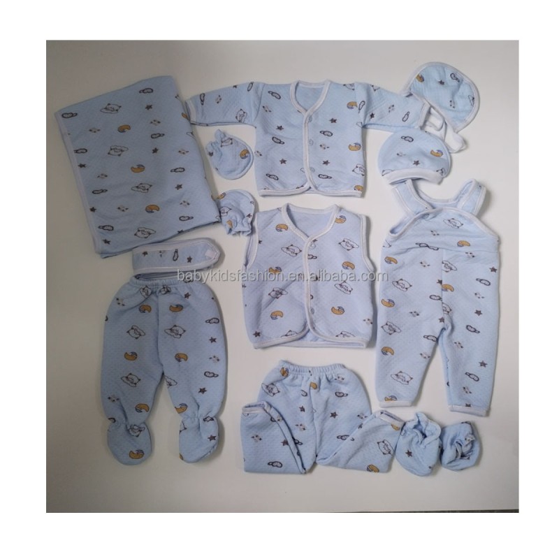 Baby Clothing Set Factory - 11-Piece 100% Cotton Layette Full Printing Knitted Clothes