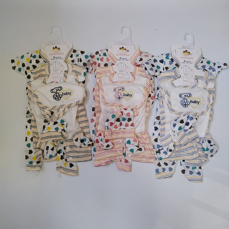 Newborn Layette Set Factory - 8-Piece Baby Girl Clothes Bodysuits Pants Essentials